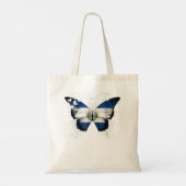 El Salvador Flag Shirt Butterfly Tote Bag (Achterkant)