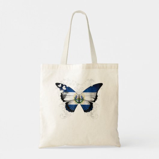 El Salvador Flag Shirt Butterfly Tote Bag (Achterkant)