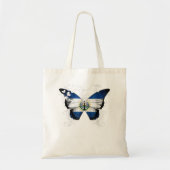 El Salvador Flag Shirt Butterfly Tote Bag (Voorkant)