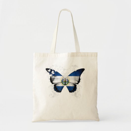 El Salvador Flag Shirt Butterfly Tote Bag (Voorkant)