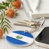 El Salvador Flag Sleutelhanger (Voorkant Rechts)