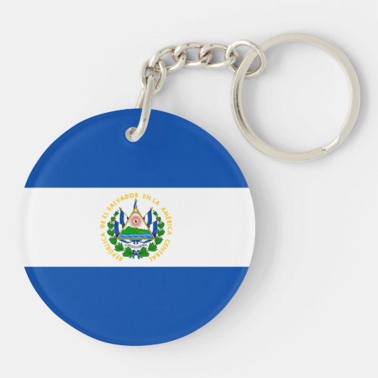 El Salvador Flag Sleutelhanger (Achterkant)
