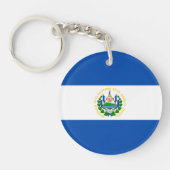 El Salvador Flag Sleutelhanger (Voorkant)