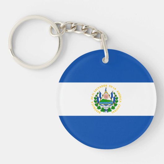 El Salvador Flag Sleutelhanger (Voorkant)