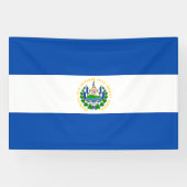 El Salvador Flag Spandoek (Horizontaal)