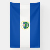 El Salvador Flag Spandoek (Verticaal)
