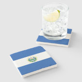 El Salvador Flag Stenen Onderzetter (Zijkant)