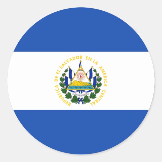 El Salvador Flag Sticker (Voorkant)