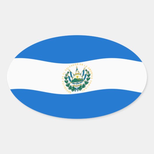 El Salvador Flag Sticker (Voorkant)