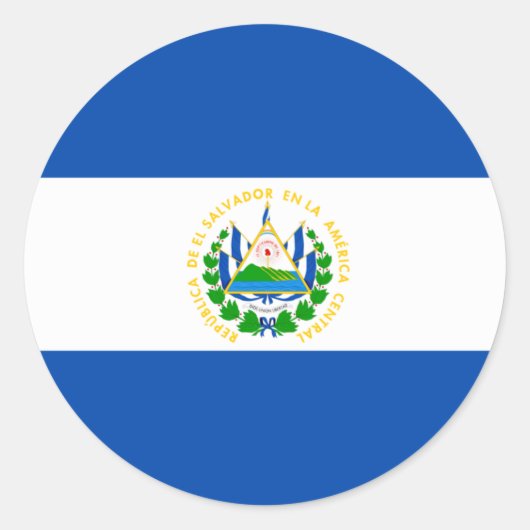 El Salvador flag Sticker (Voorkant)