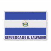 El Salvador Flag Sticker (Voorkant)