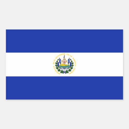 El Salvador Flag Sticker (Voorkant)
