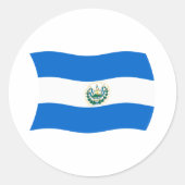 El Salvador Flag Sticker (Voorkant)