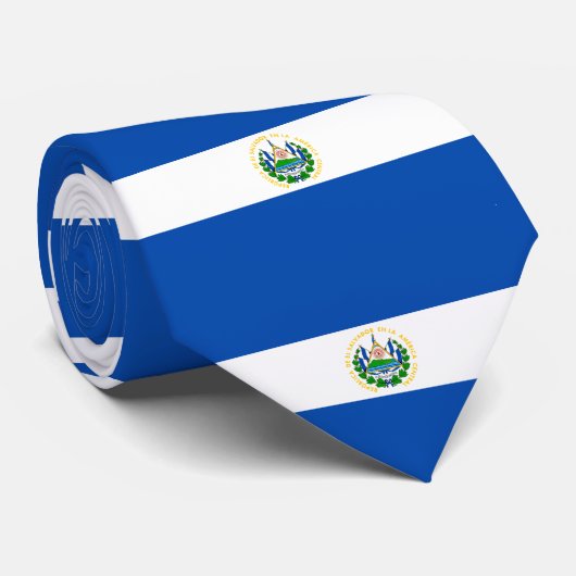 El Salvador Flag Stropdas (Opgerold)