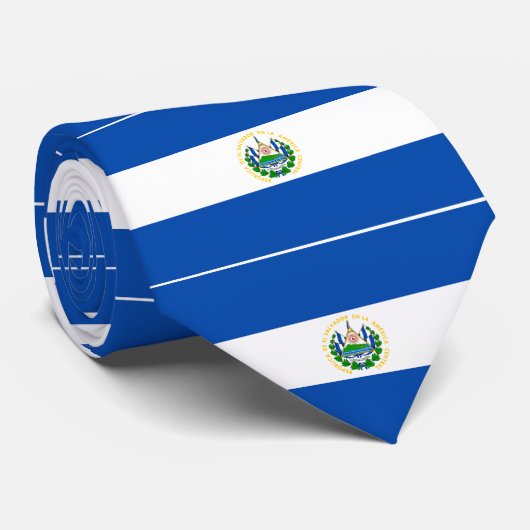 El Salvador Flag Stropdas (Opgerold)