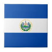 El Salvador Flag Tegeltje (Voorkant)