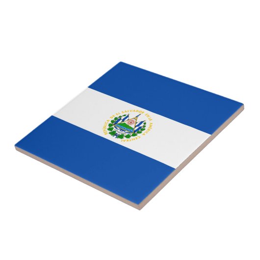 El Salvador Flag Tegeltje (Zijkant)