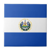 El Salvador Flag Tegeltje (Voorkant)
