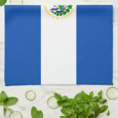 El Salvador Flag Theedoek (Gevouwen)
