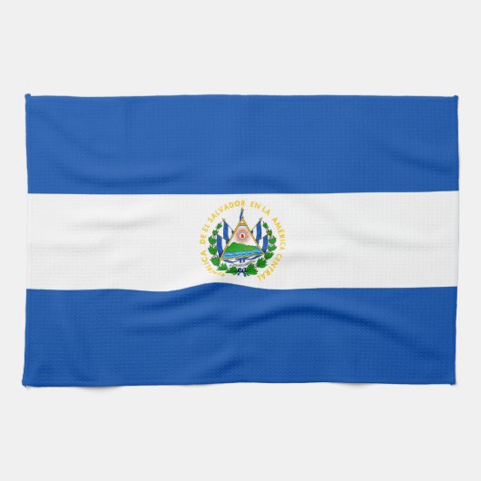 El Salvador Flag Theedoek (Horizontaal)
