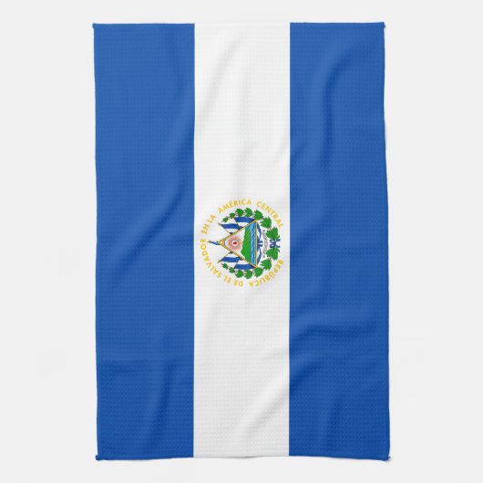 El Salvador Flag Theedoek (Verticaal)