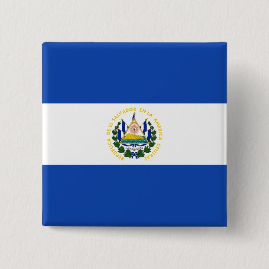 El Salvador Flag Vierkante Button 5,1 Cm (Voorkant)