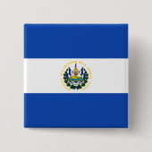 El Salvador Flag Vierkante Button 5,1 Cm (Voorkant)