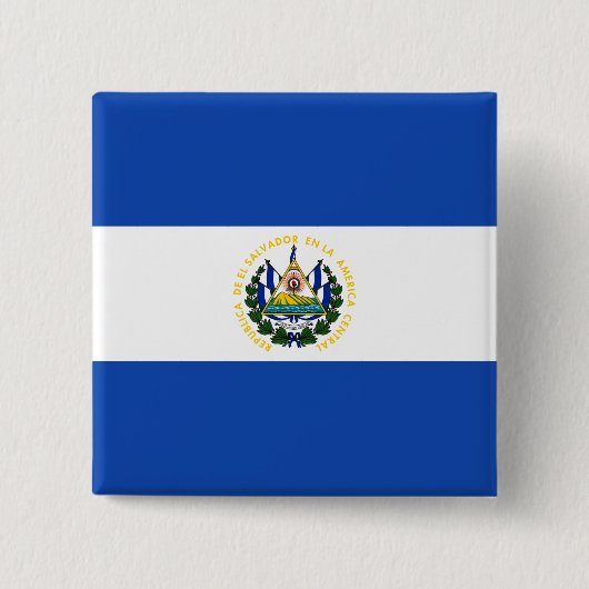 El Salvador Flag Vierkante Button 5,1 Cm (Voorkant)
