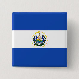 El Salvador Flag Vierkante Button 5,1 Cm
