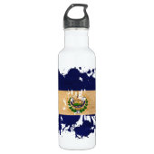 El Salvador Flag Waterfles (Voorkant)