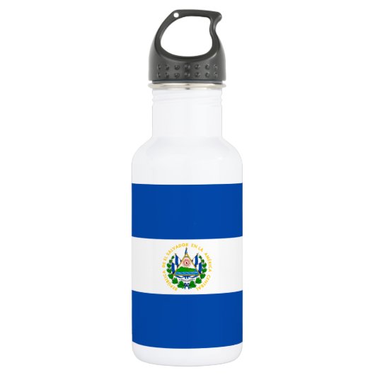 El Salvador Flag Waterfles (Voorkant)