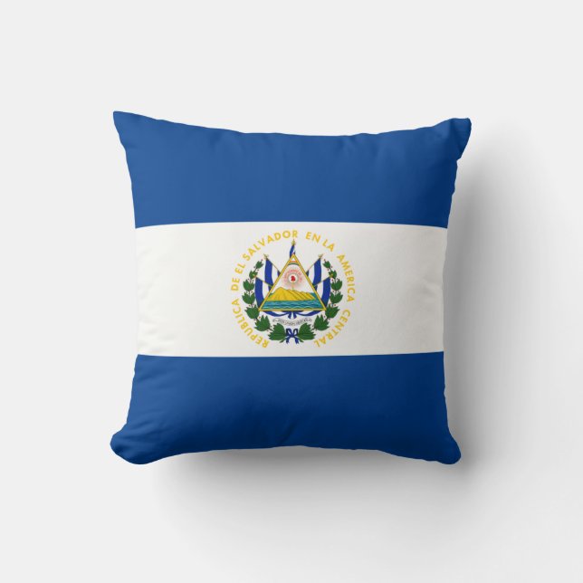 El Salvador Flag x Flag Pillow Kussen (Voorkant)