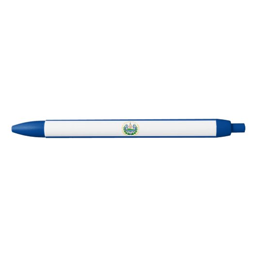 El Salvador Flag Zwarte Inkt Pen (Voorkant)