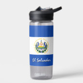 El Salvador-fles, patriottische El Salvador-vlag Waterfles (Links)