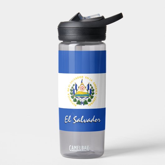 El Salvador-fles, patriottische El Salvador-vlag Waterfles (Links)