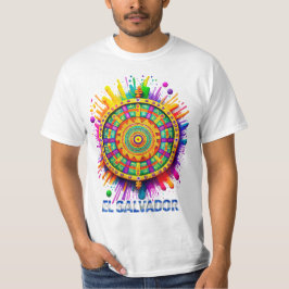 EL SALVADOR FORMA INDIGENA ART POP T-SHIRT