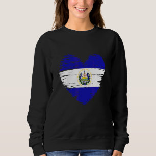 El Salvador Heart Salvadorean Flag Salvadorean Pri Trui