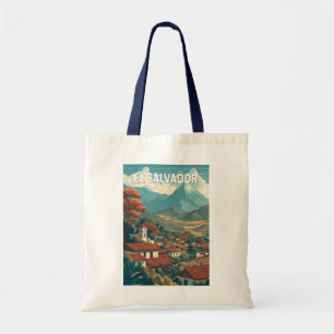El Salvador Illustratie Reis Kunst Vintage Tote Bag