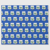 El Salvador inpakpapier, Salvador Vlag patriotten Cadeaupapier (Vlak)