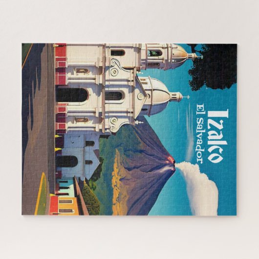 El Salvador | Izalco Travel  Retro Legpuzzel (Horizontaal)