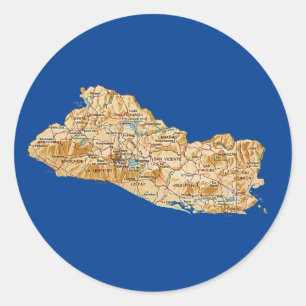 El Salvador Kaart Sticker