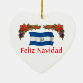 El Salvador Kerstmis Keramisch Ornament (Voorkant)