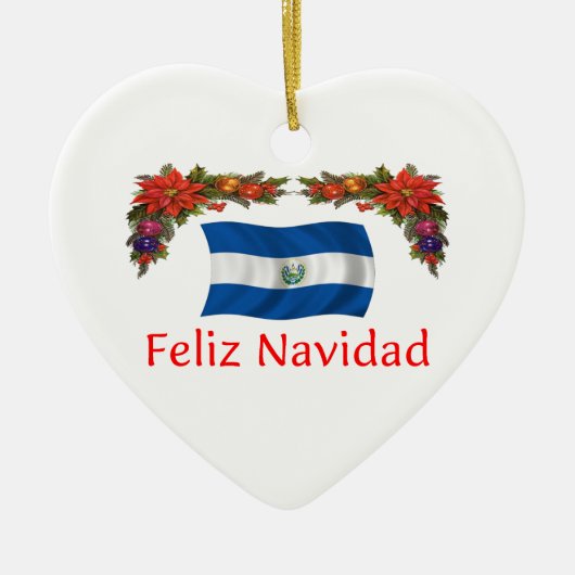 El Salvador Kerstmis Keramisch Ornament (Voorkant)
