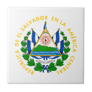 El Salvador landswapen symbool embleem vlag Tegeltje