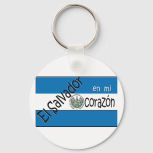 El Salvador Llavero con bandera Keyring Sleutelhanger