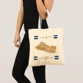 El Salvador Map + Flags Bag Tote Bag (Voorkant (product))