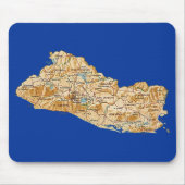 El Salvador Map Mousepad Muismat (Voorkant)