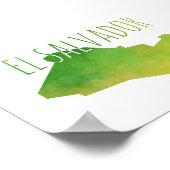 El Salvador Map Poster (Hoek)