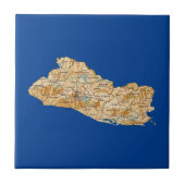 El Salvador Map Tile Tegeltje (Voorkant)