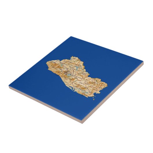 El Salvador Map Tile Tegeltje (Zijkant)